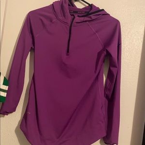 purple zip up jacket